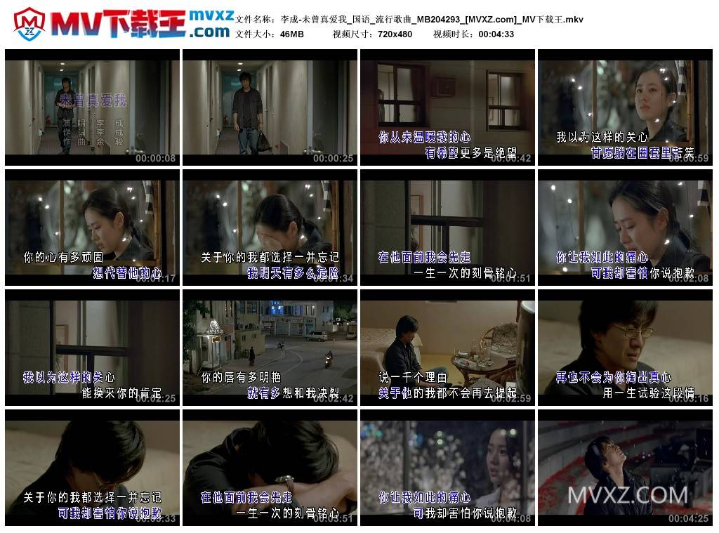李成-未曾真爱我_国语_流行歌曲_MB204293